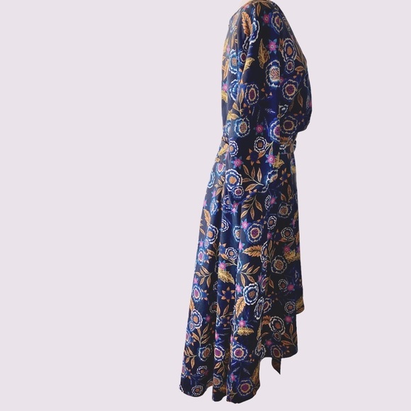 Eliza J Floral Hi-Lo Surplice Knee Length Dress Woman’s 20 Plus Size - Picture 7 of 12